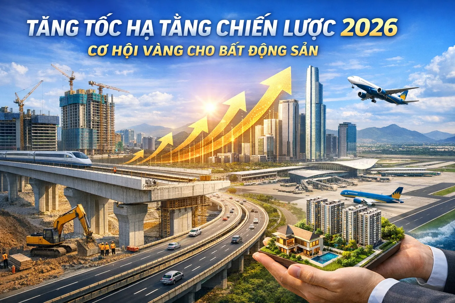 Đẩy nhanh hạ tầng chiến lược 2026: “Cú hích vàng” cho tăng trưởng và bất động sản Việt Nam